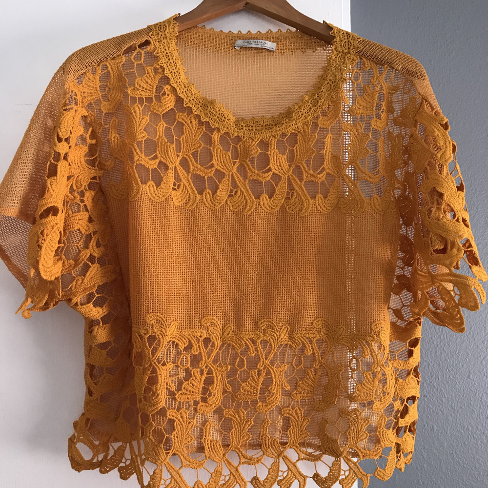 Yellow Lace Zara Top